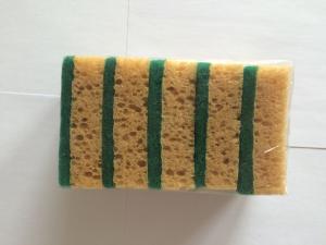 咖啡色海藻棉百洁布 乱孔海绵擦-14