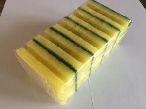 普通黄加绿海绵百洁布